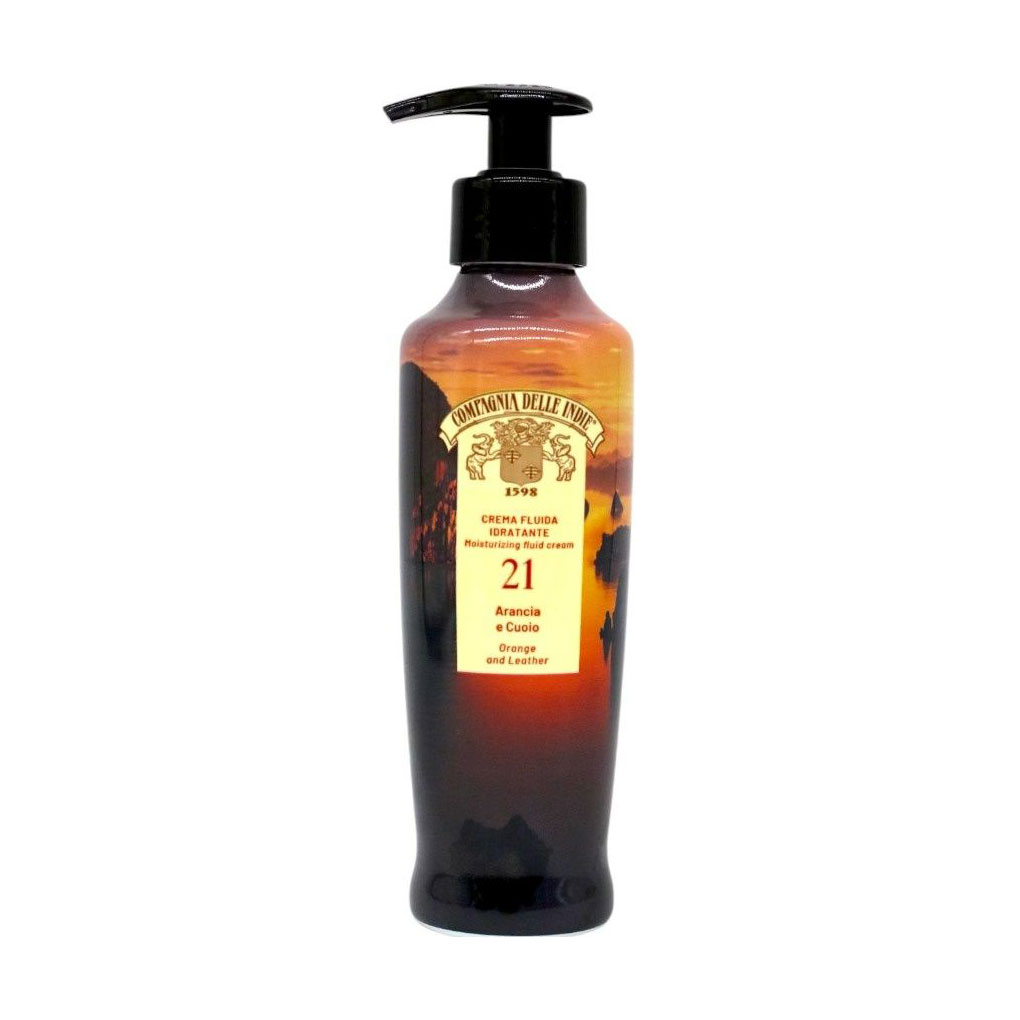 Зволожувальний крем-флюїд для тіла Compagnia Delle Indie 21 Orange And Leather Moisturizing Fluid Cream, 250 мл